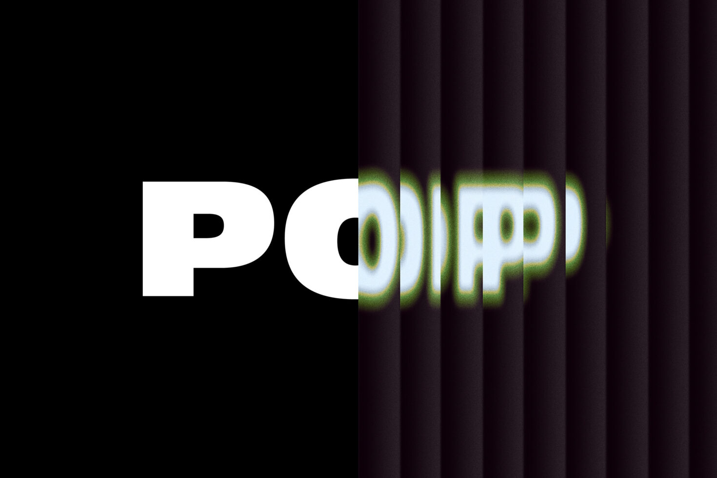 Bold distorted text design images showing half crisp and half blurred style perfect for digital mockups templates and graphic projects for designers.