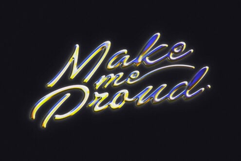 Stylish neon-glow text effect reading Make me Proud on dark background ideal for graphic designers, templates, typography, digital assets, SEO optimization.