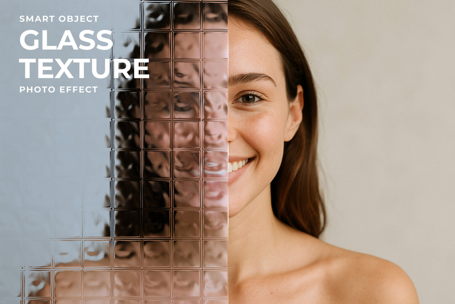Glass Blocks Texture Image Effect Mockup, Texture Graphic | Supply.Family