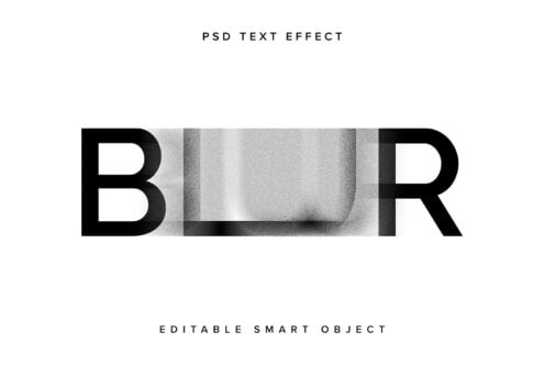 Bold letters B, L, R with grayscale textile texture filling the middle