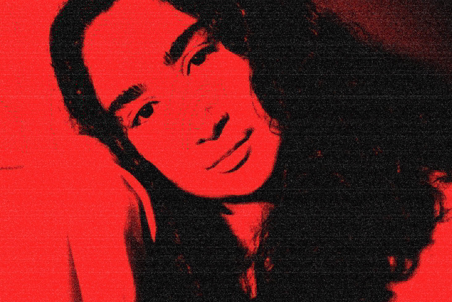 Abstract halftone portrait of person in red and black tones perfect for designers seeking unique graphics vintage style digital art creative assets