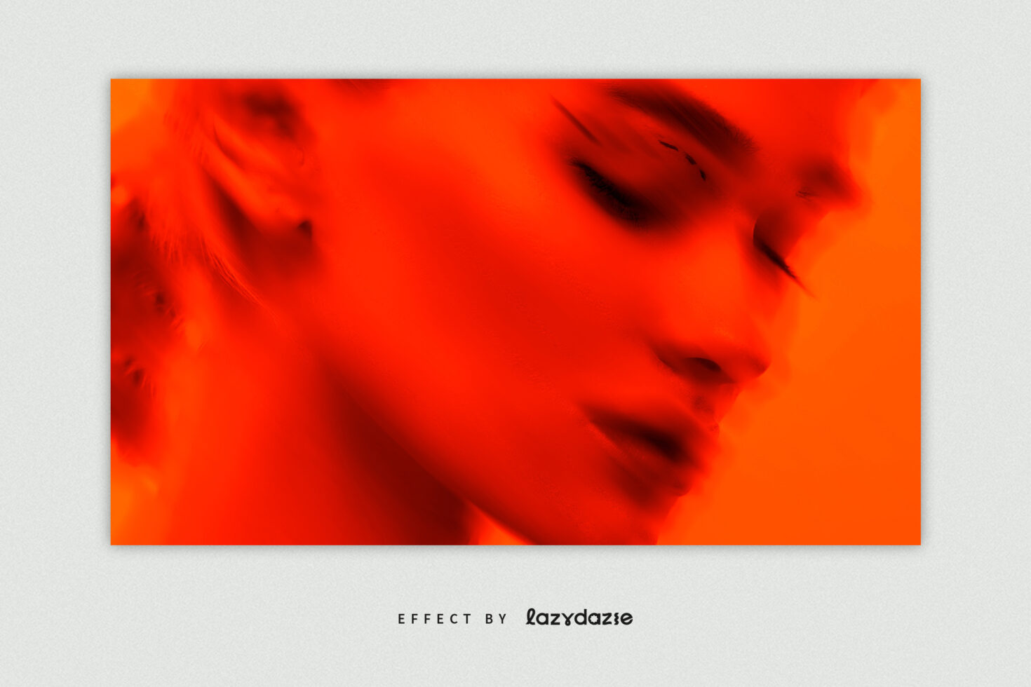 Abstract blurred portrait in vibrant red and orange tones ideal for graphic design and visual art templates digital asset for creative designers