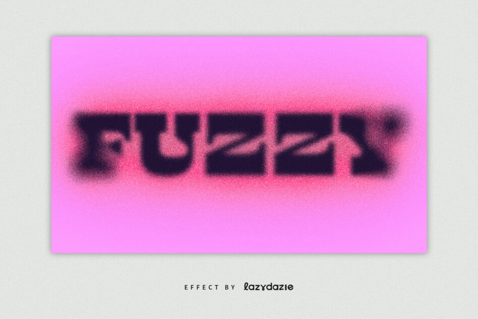 Bold blocky numbers with heavy blur spray diffusion on pink backdrop