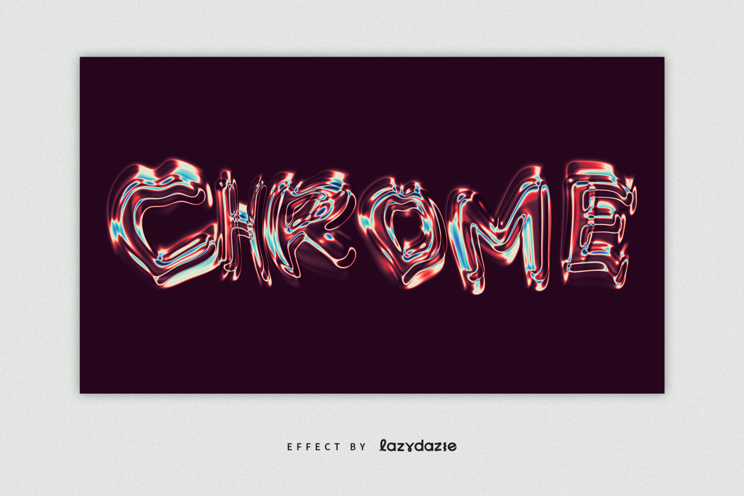Chrome outlined text spelling Cirrome with red neon chromatic shift