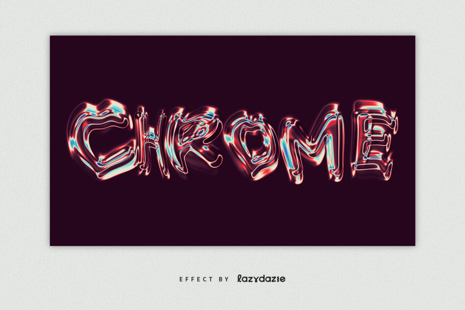Chrome outlined text spelling Cirrome with red neon chromatic shift