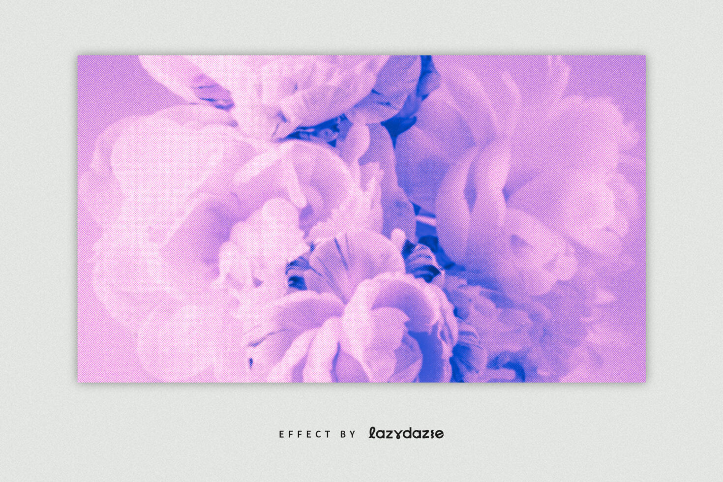 Soft focus figure with pixelated scanlines in pink purple blue tones