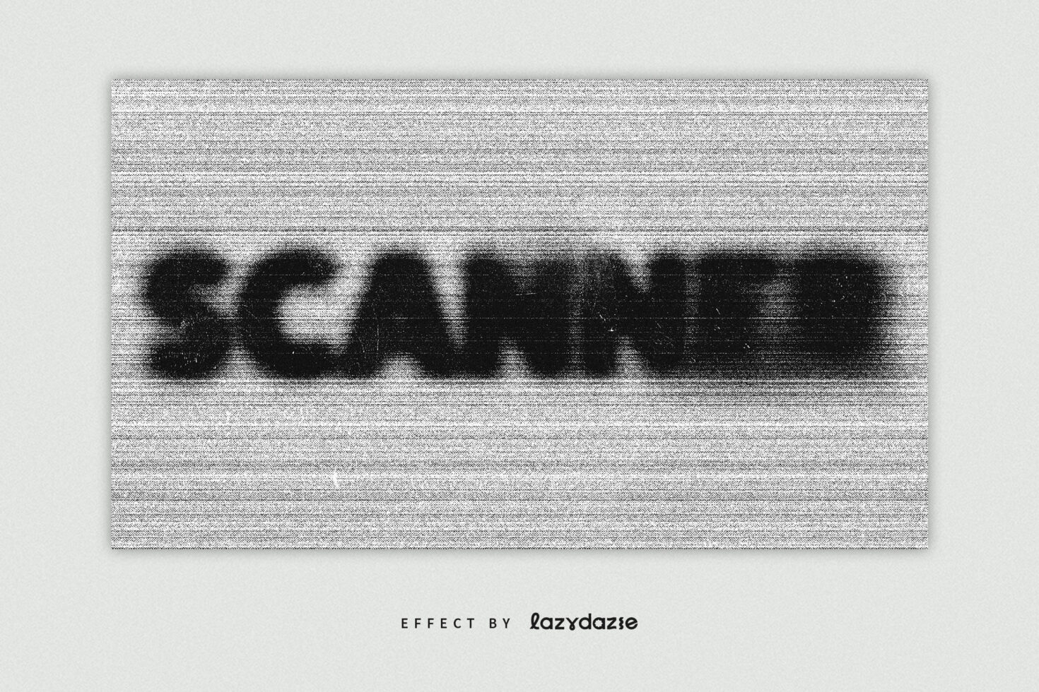 Sound text heavily distorted with scan lines creating interference effect