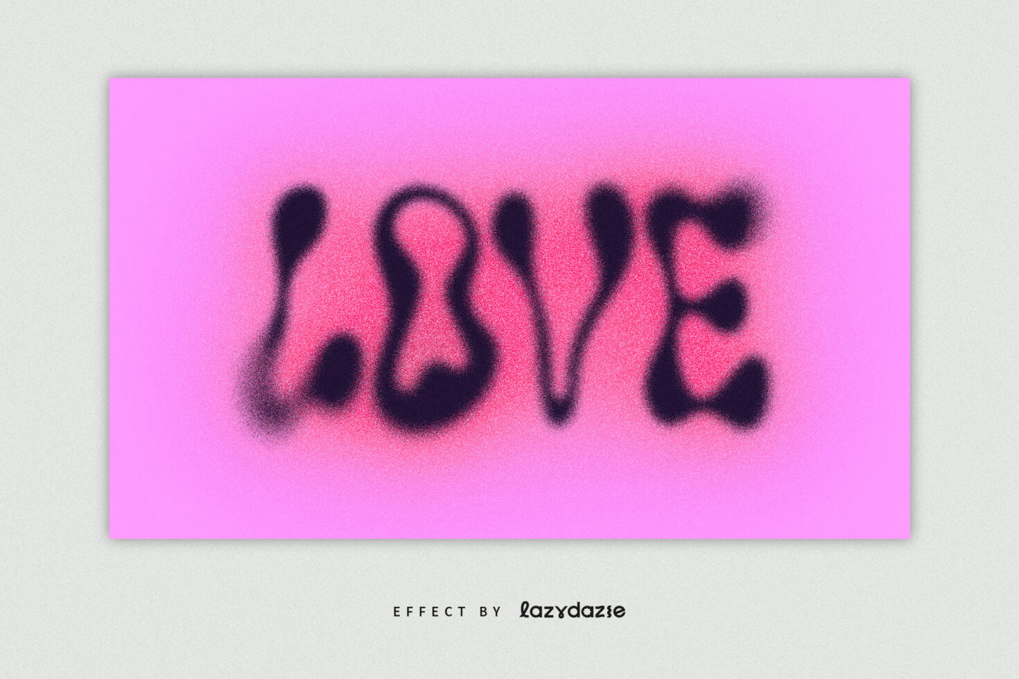 Soft diffused text effect on bright magenta with grainy texture