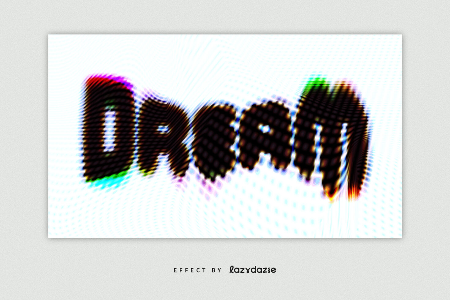 Blurry text with horizontal scan lines creating digital distortion effect