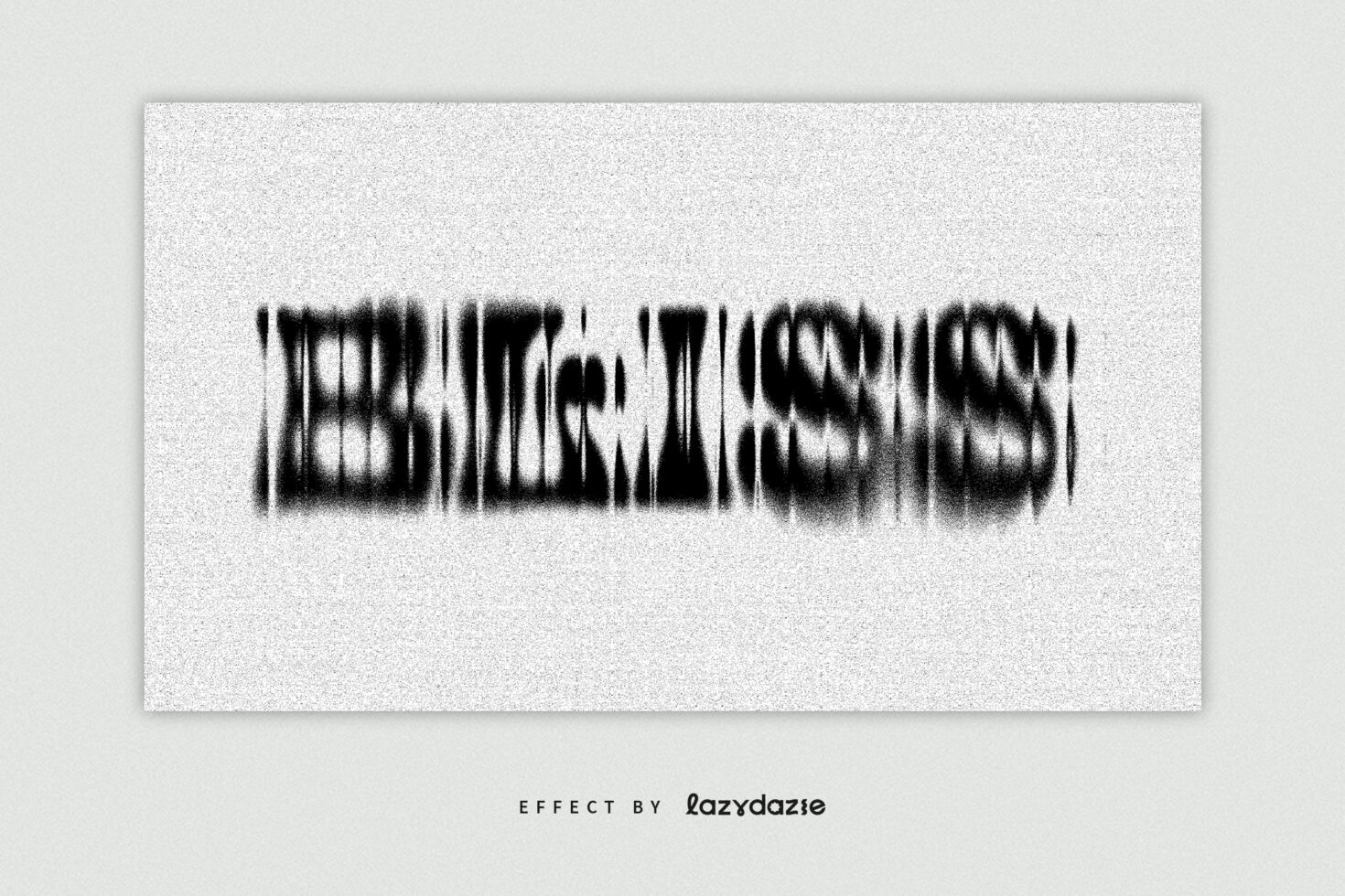 Heavily distorted text saying BLEEDING with blurred streaking lines