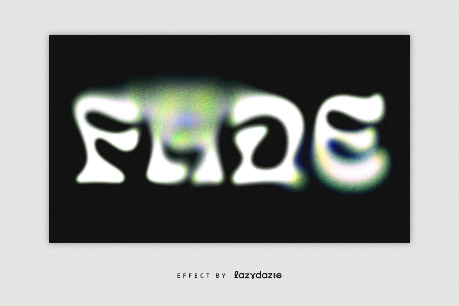 Chunky white text reading SAFE with soft colorful blur halo