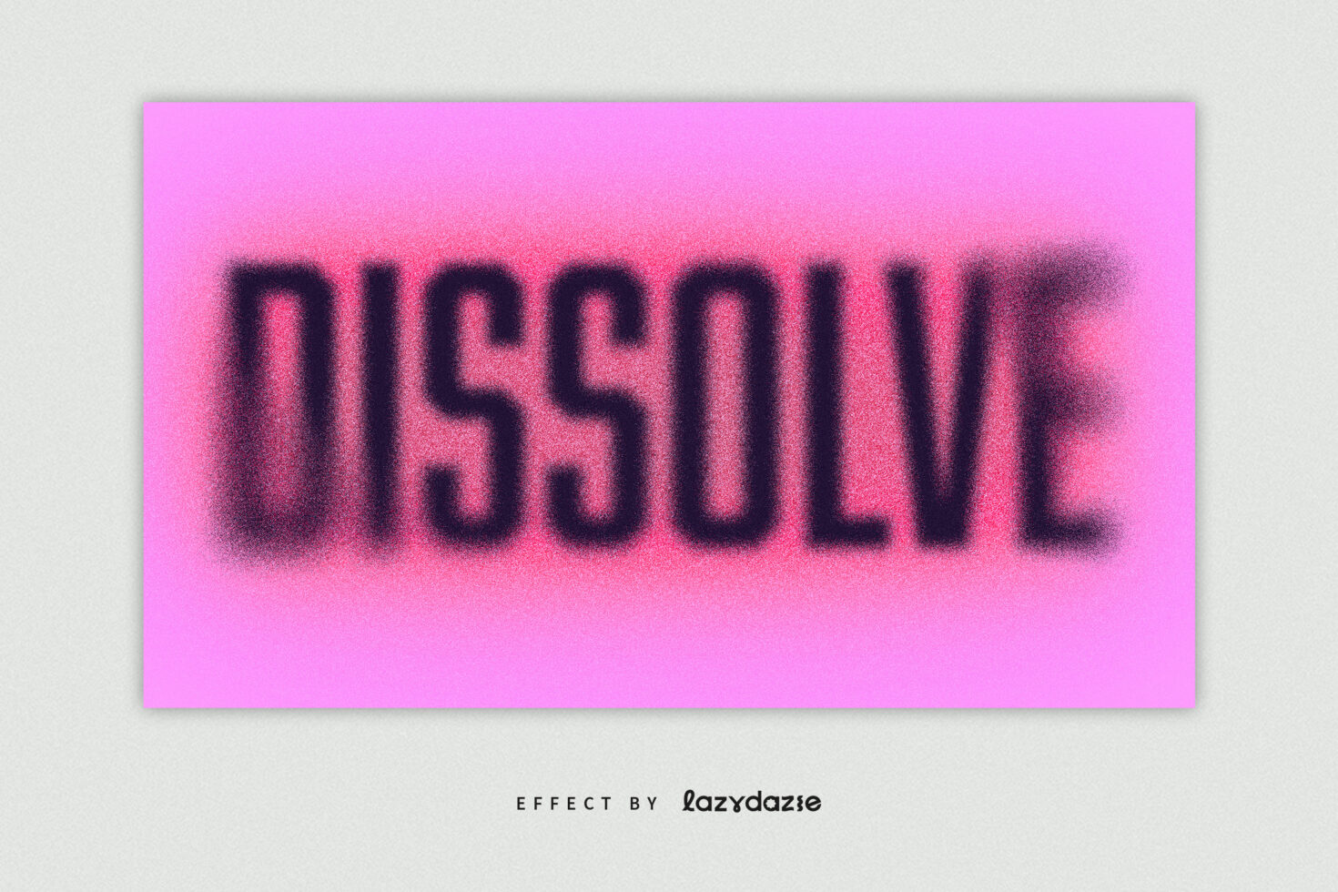 Blurry pixelated text on hot pink background with spray paint look