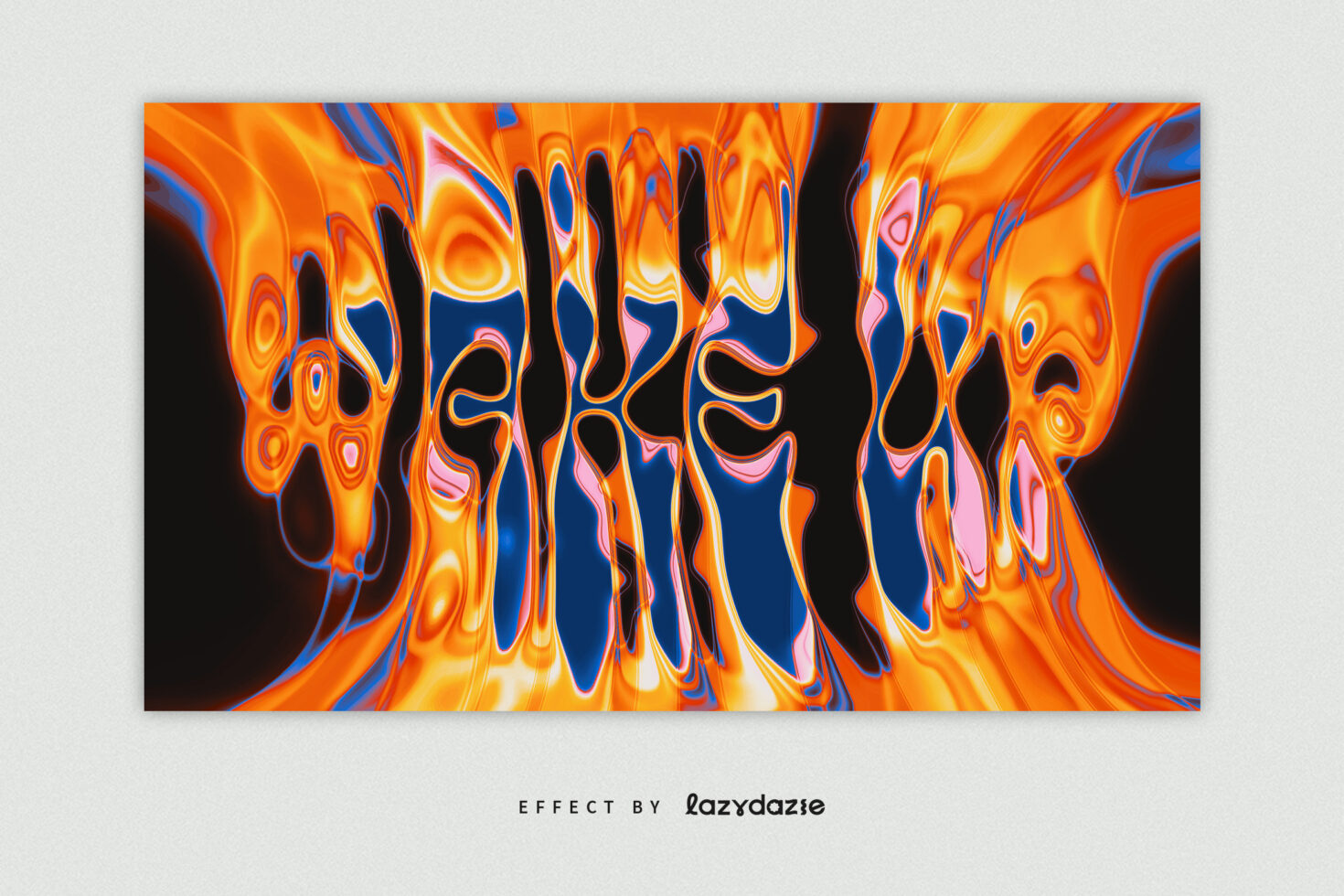 Believe in You text in melting neon orange, blue, yellow swirls