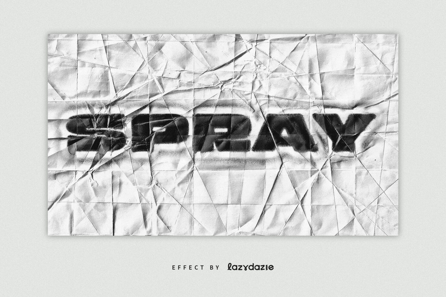 Black text overlaid on crumpled white paper with grid pattern