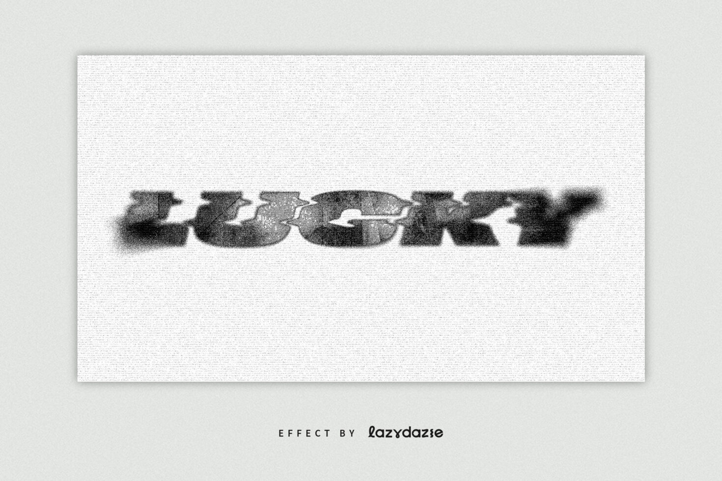 Blurred pixelated text SPORTY with heavy scanline noise pattern