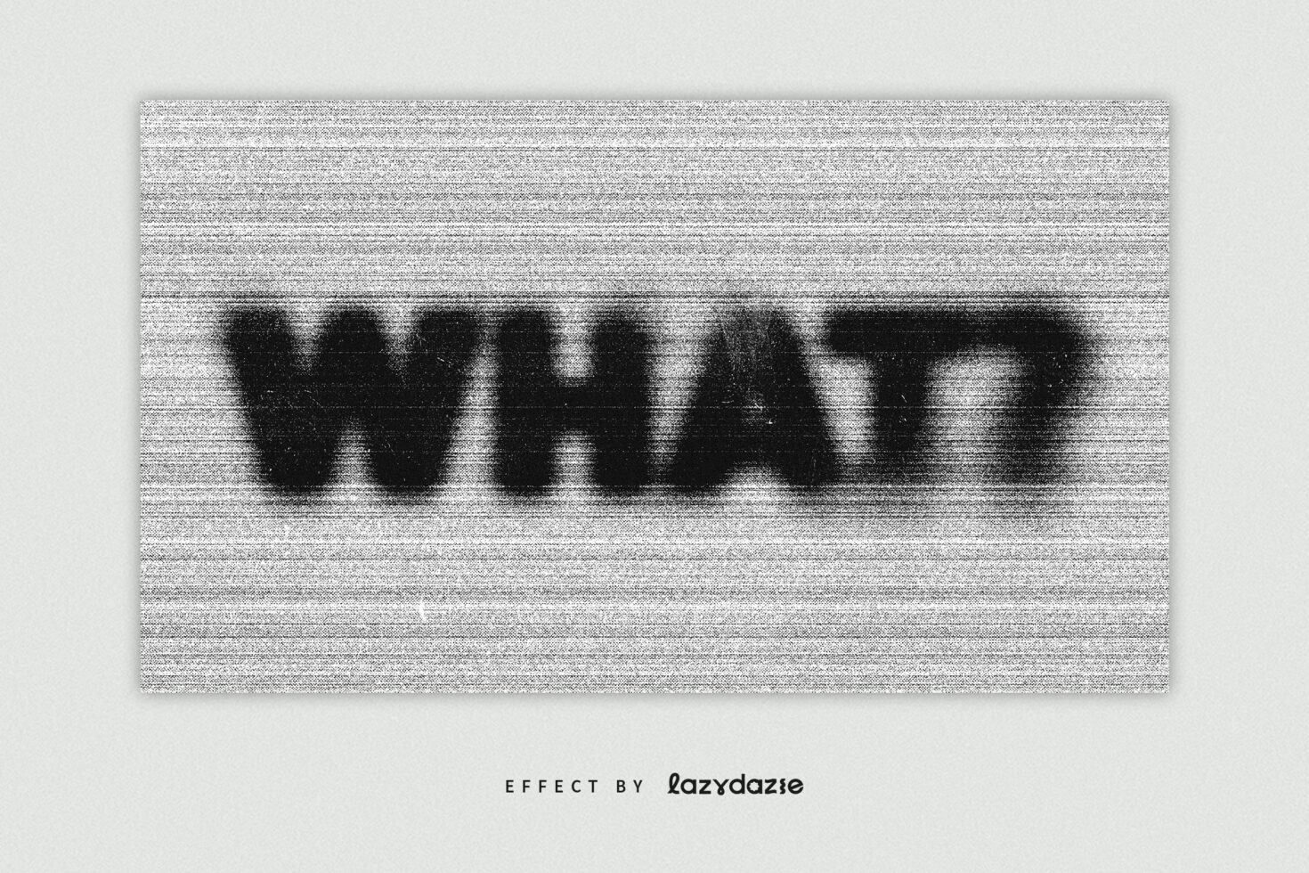 Blurry text effect with overlaid scan lines creating a distorted VHS look
