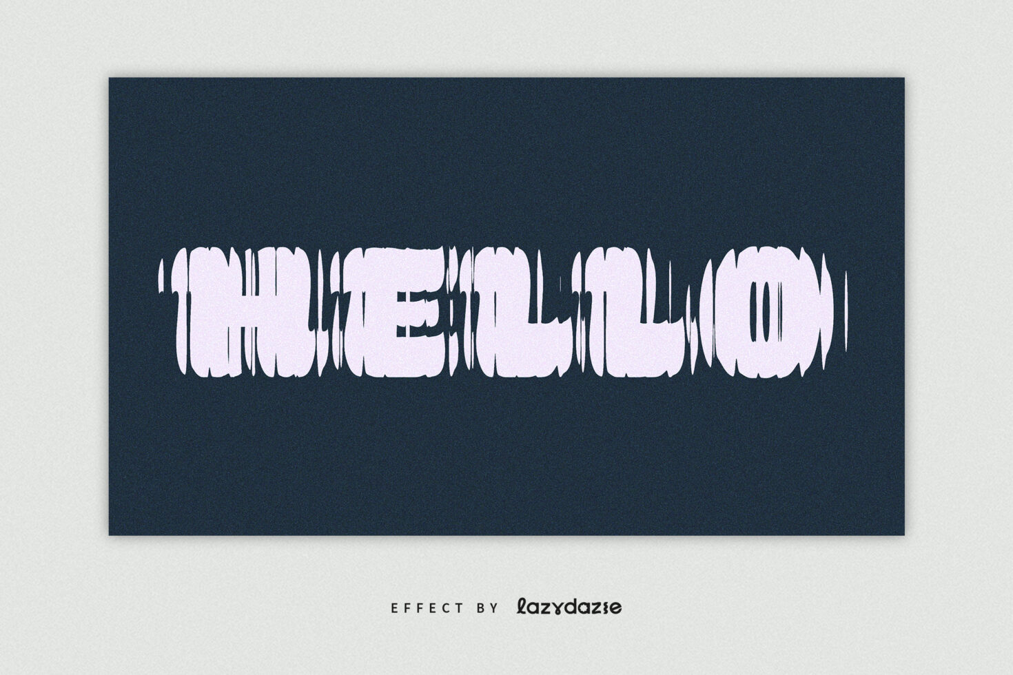 White text with vertical line glitch effect on dark blue background
