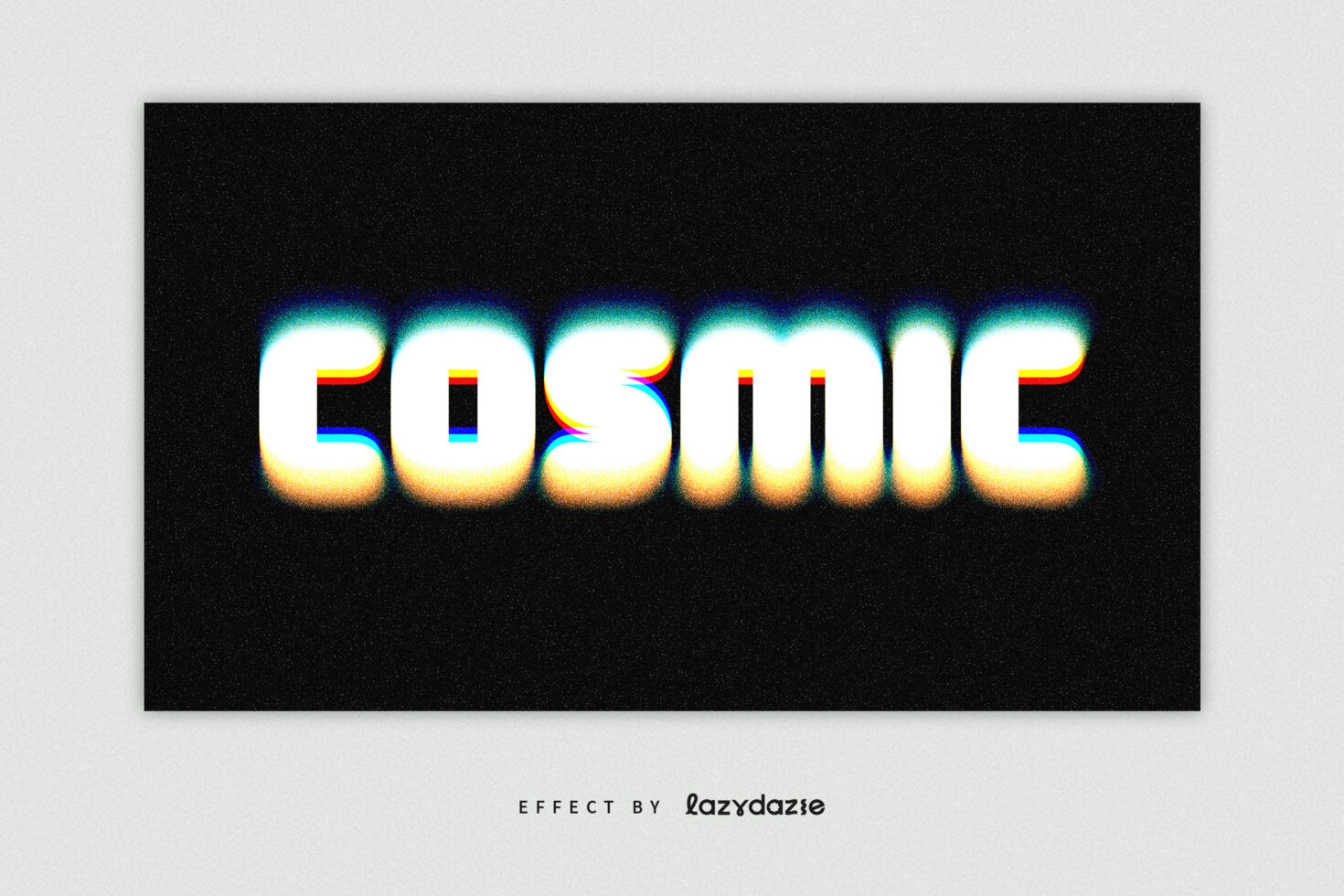 White text with cyan blue top glow fading to golden yellow bottom