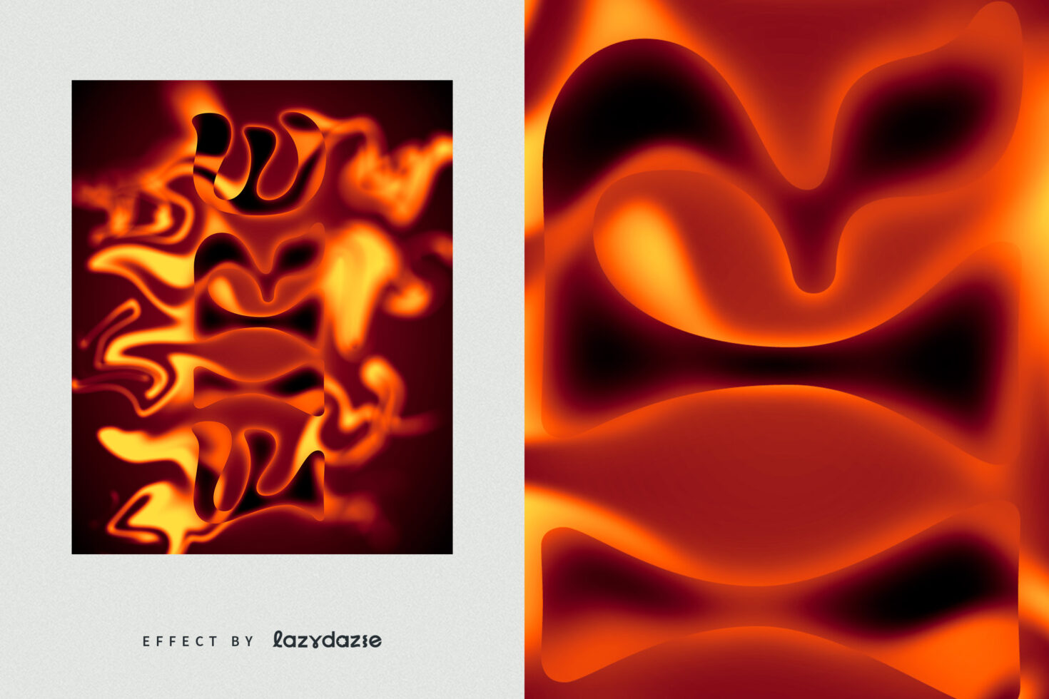 Liquid lava texture with orange fire gradient tones