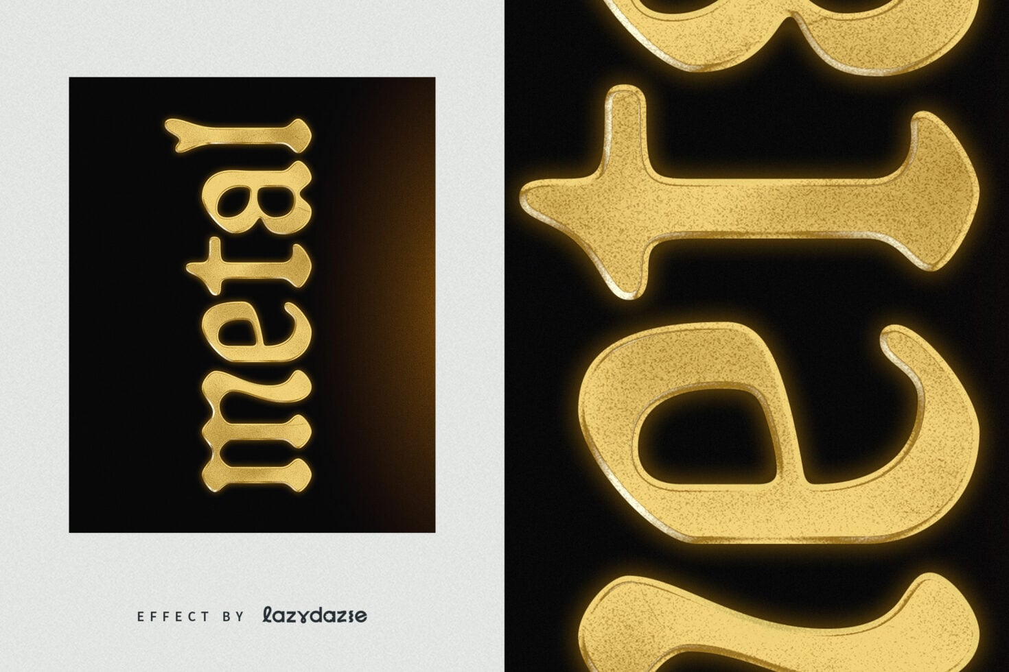 Vertical sneaker text in gold metallic with matching bone symbols below