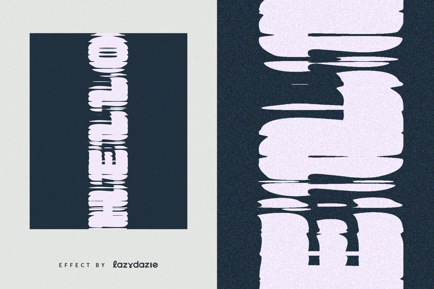 Vertical pink distorted text on dark background with horizontal scan line disruptions