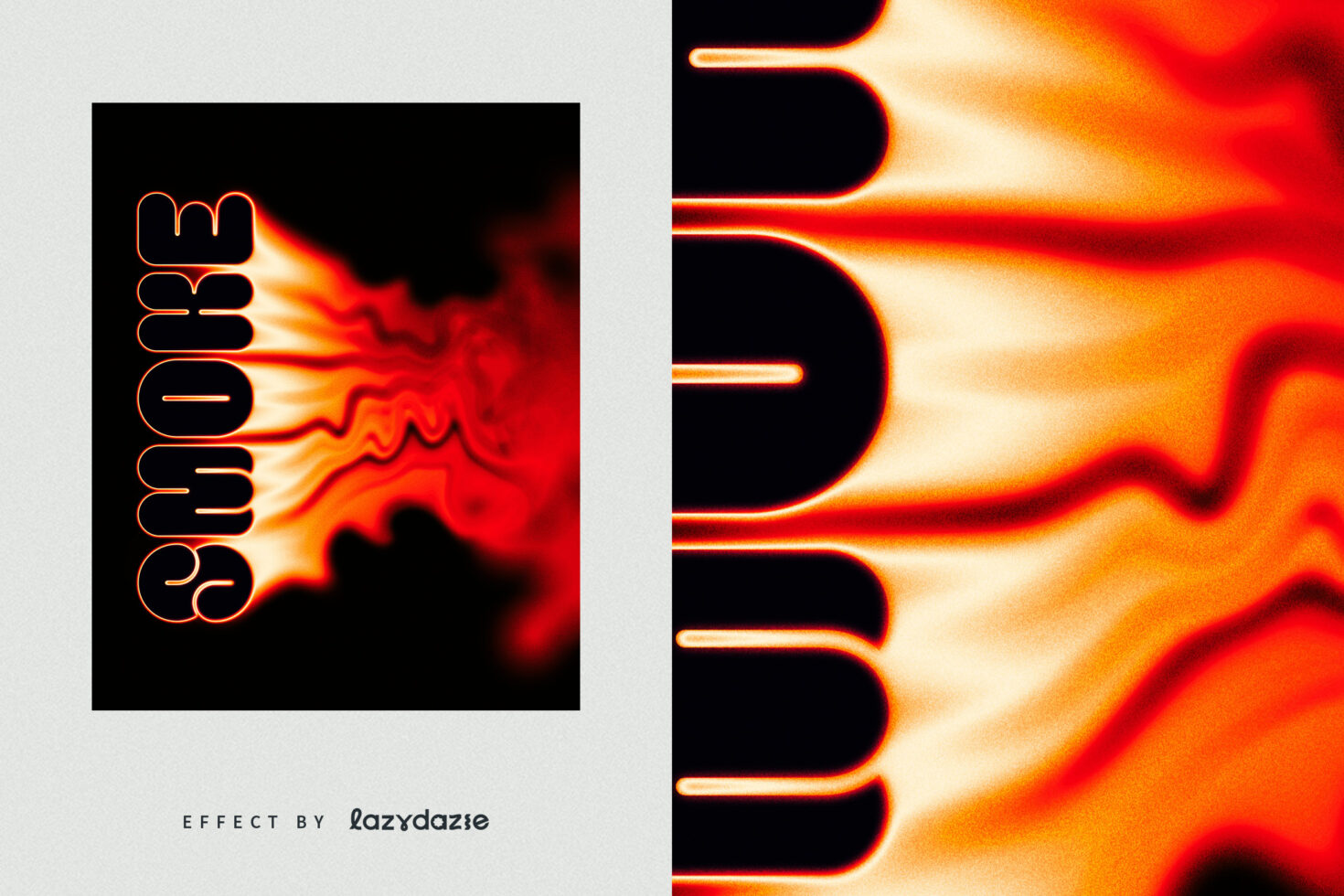 Neon outline text with intense flame burst effect