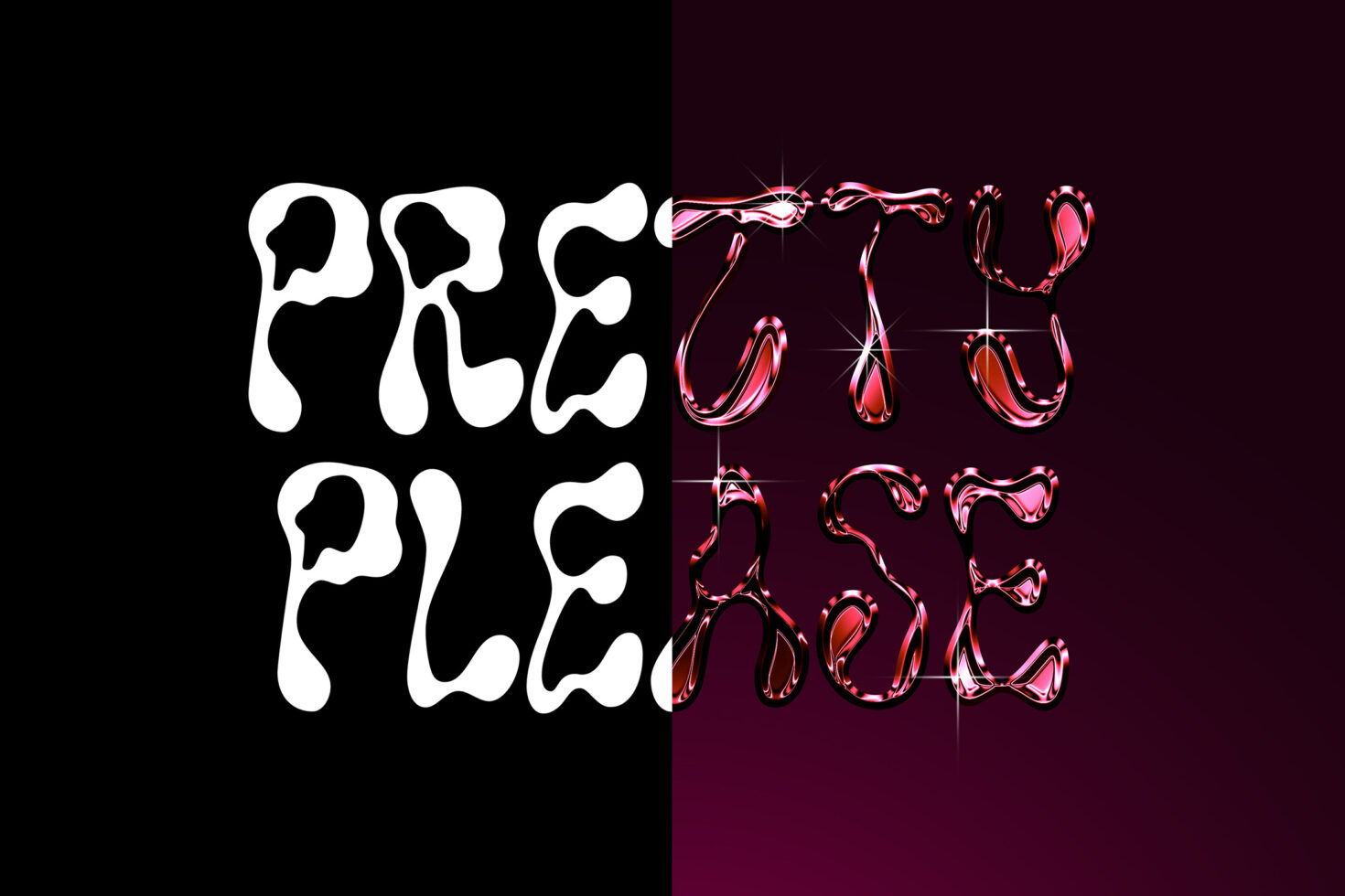 White FREE LIFE text with metallic pink holographic numbers right side, dark background