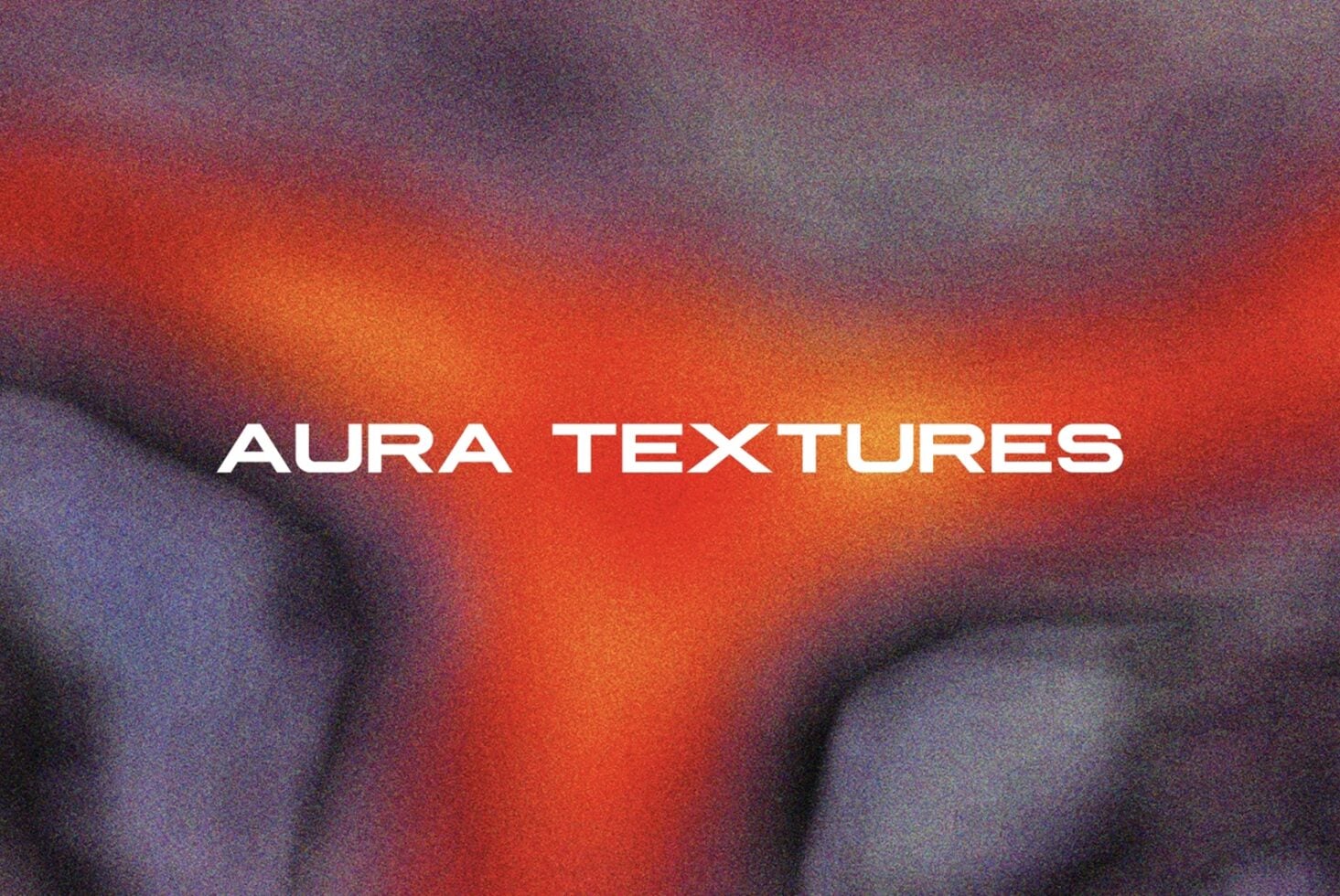 Warm gradient backdrop with white sans serif text reading Aura Textures