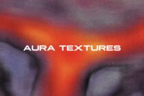 Warm gradient backdrop with white sans serif text reading Aura Textures