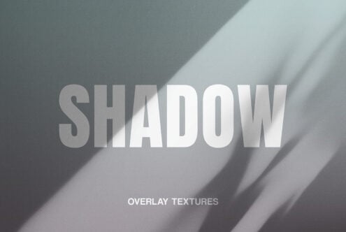 Shadow overlay texture mockup with dramatic diagonal light streaks across wall