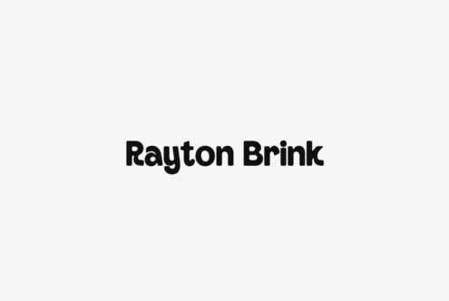 Rayton Brink typeface displaying bold rounded sans serif letters on clean background