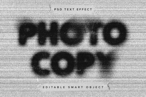 Glitchy pixelated text effect with scan lines on textured gray background
