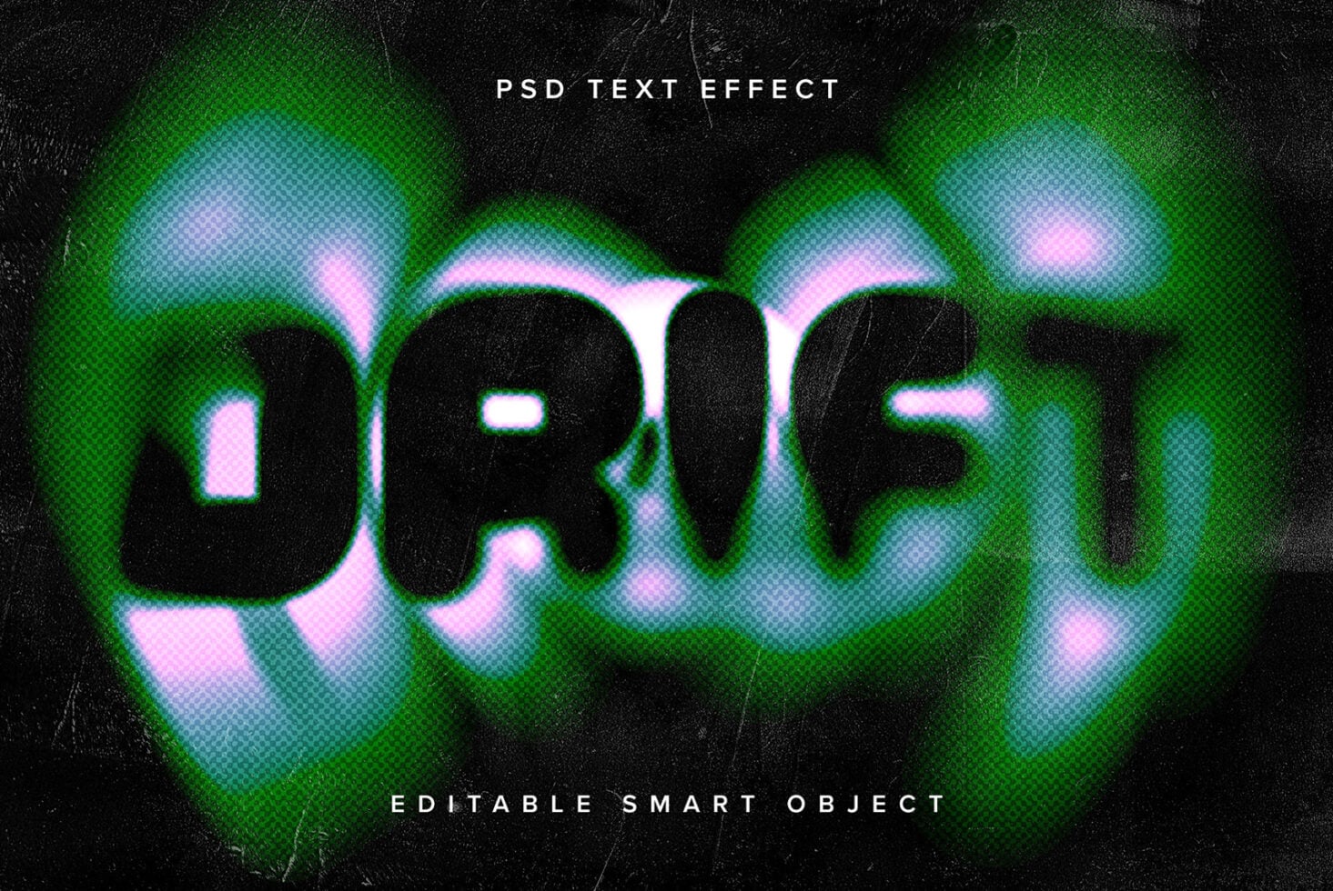 Cyan neon PSD text effect mockup with editable smart object overlay