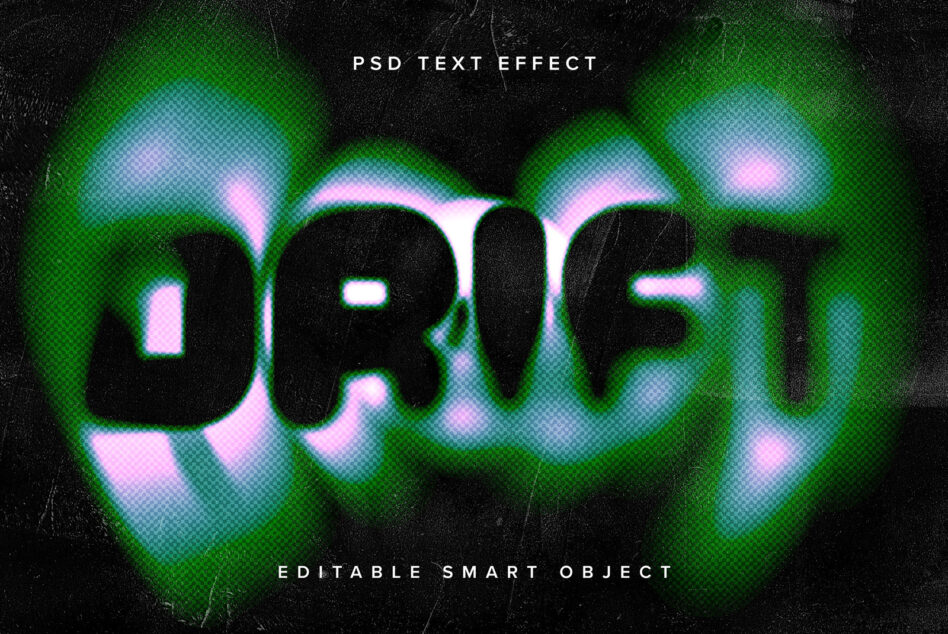 Cyan neon PSD text effect mockup with editable smart object overlay