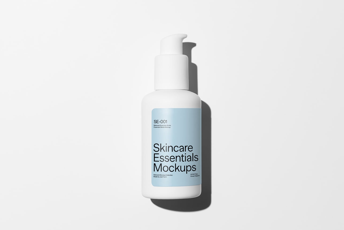 Bottle mockup on light background showing front label clearly