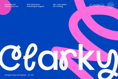 Clarky font by Any-Type® Foundry