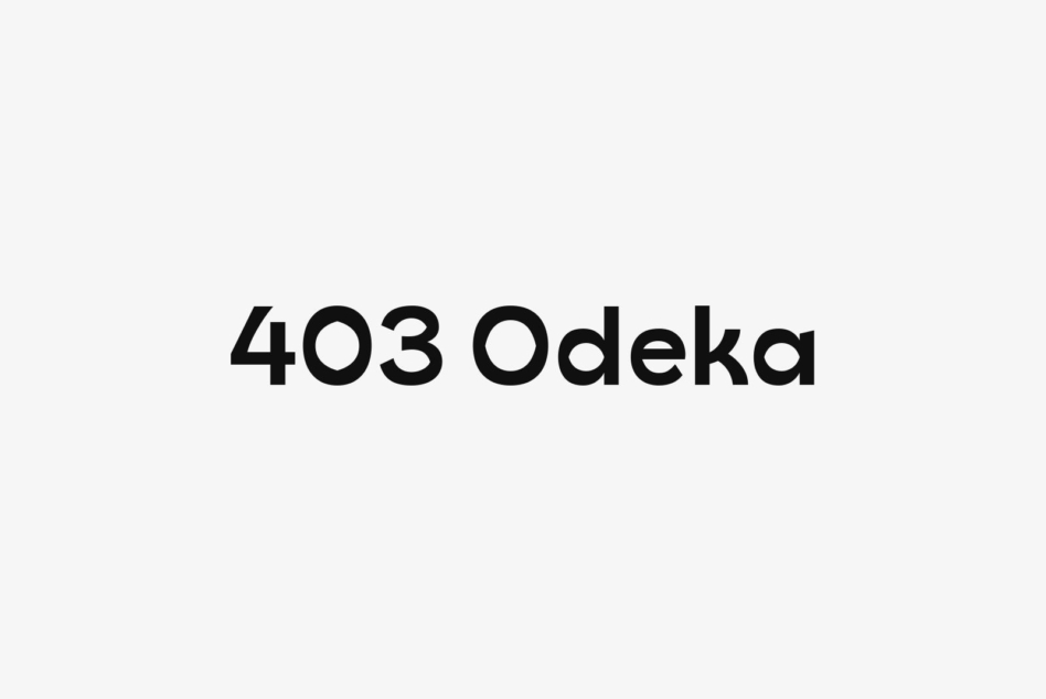 403 Odeka error page on light background