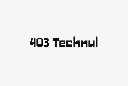 403 Technul typeface displayed in bold geometric sans serif