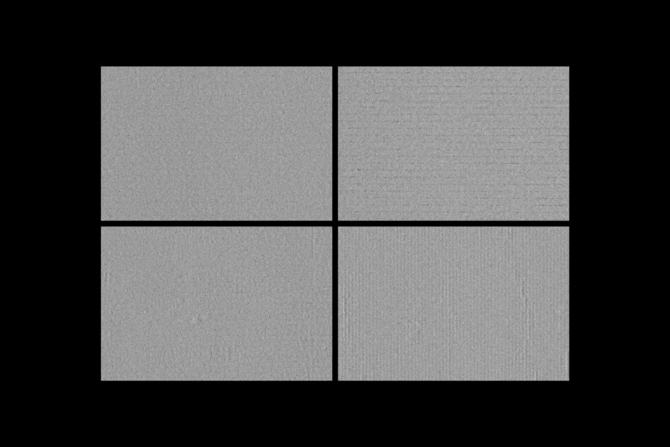 Four blank fabric texture swatches arranged in a grid layout