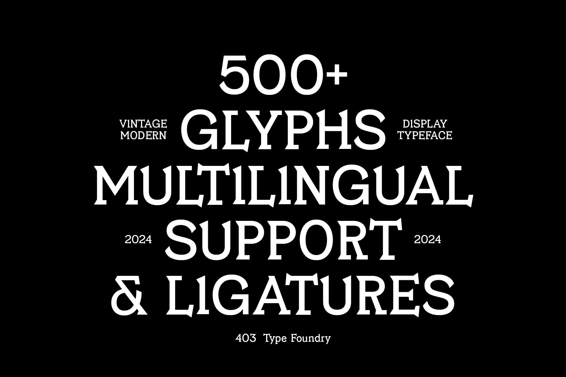500 plus glyphs announcement with multilingual support details