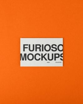 Cream card on bright orange background showing bold black sans serif type
