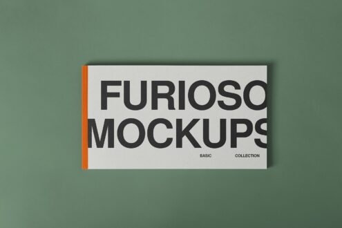 White hardcover book with orange spine, large typography on muted green background