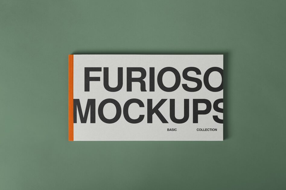White hardcover book with orange spine, large typography on muted green background