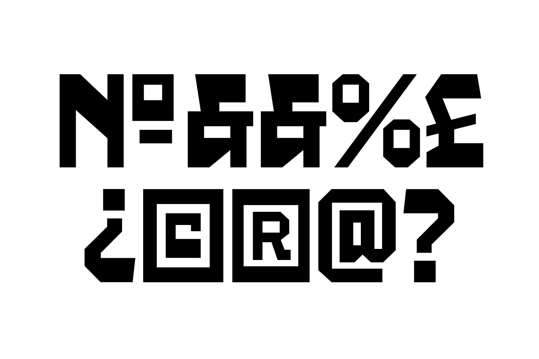 Pixelated Japanese text characters reading No Error Zero in bold blocky font