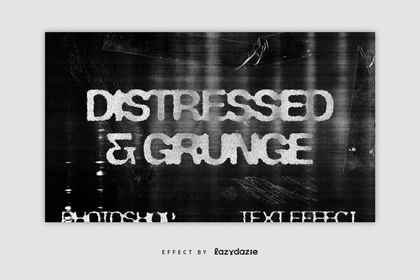 DISTRESSED GRANGE rough white text on dark scratched surface