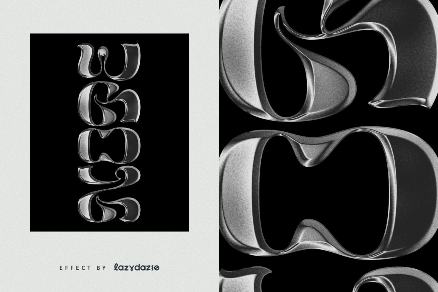 WGEA stacked vertical text in silver grayscale style with shading