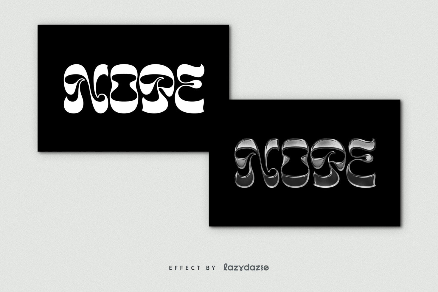 GROUSE lettering shown twice, wavy white style then silver metallic
