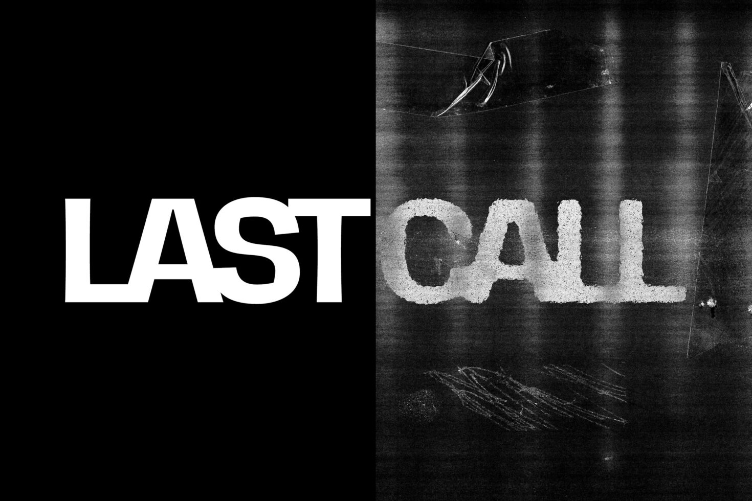 Split screen text mockup with clean sans serif on left side