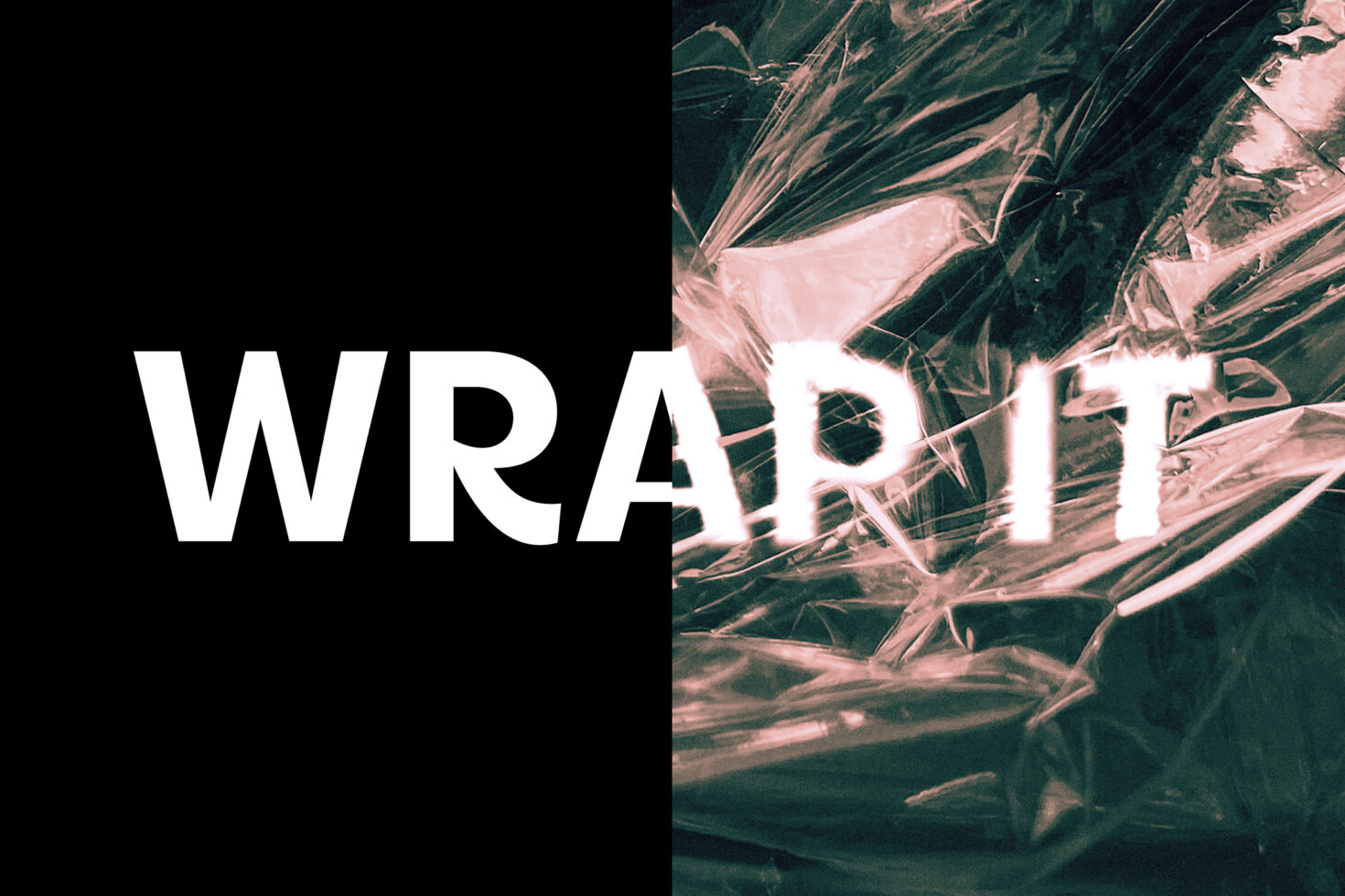 White typography layered over dreamy foliage imagery with color shift