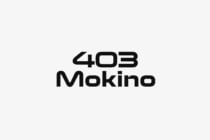 403 Mokino text in bold sans serif on light background